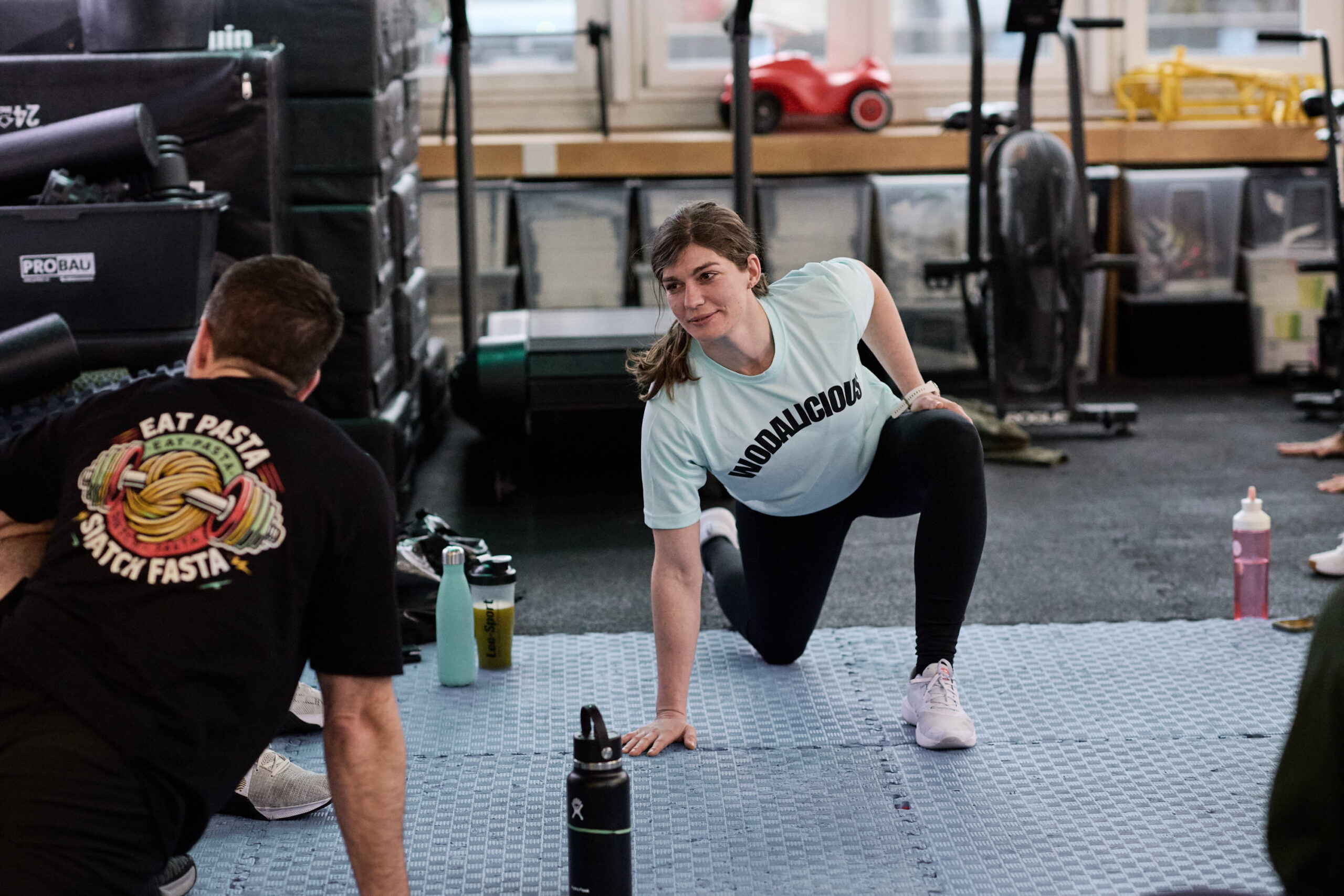 CrossFit Kreis 9 member doing mobility training during a deload week to support recovery