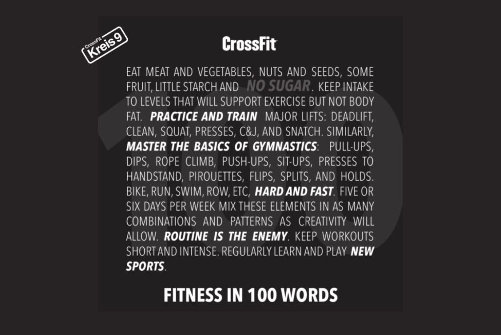 fitness in 100 words